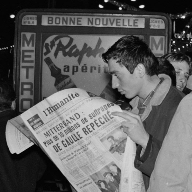 regard collectif - Un lecteur de l'Humanité au soir des résultats du second tour des élections législatives de 1967